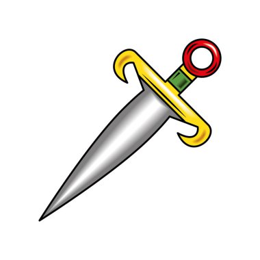 Hançer dövmesi eski moda.