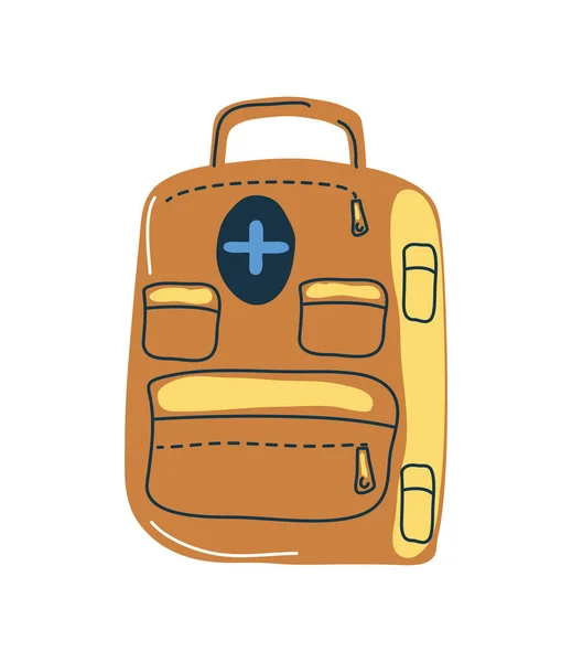 Ιατρική τσάντα εικονίδιο ταξιδιού — Διανυσματικό Αρχείο