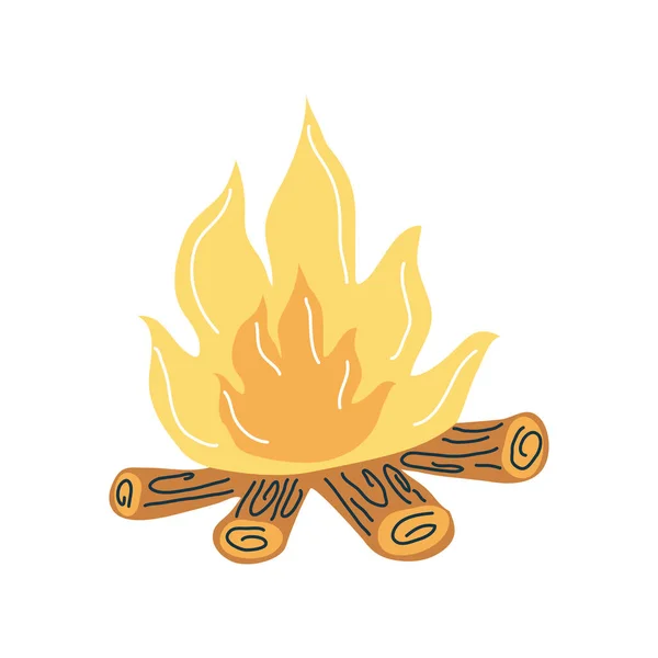 Bonfire ikonen isolerade — Stock vektor
