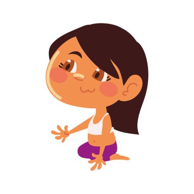 Mayosu olan tatlı bir kız.