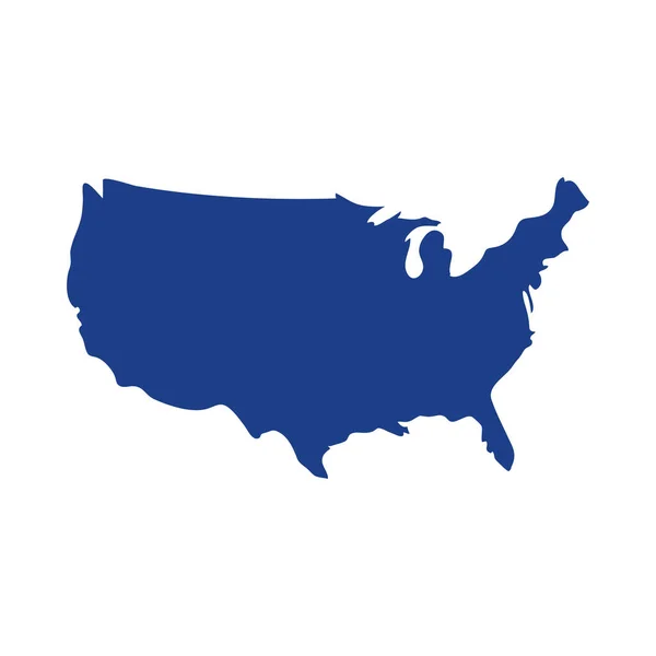 Modrá mapa USA — Stockový vektor