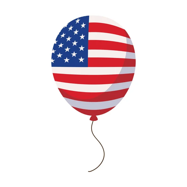 Воздушный шар с американским флагом — стоковый вектор