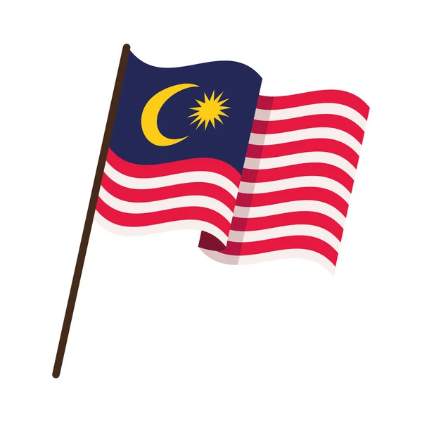 Malaysiens flagga — Stock vektor