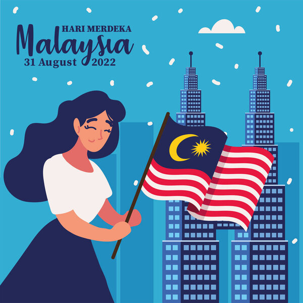 hari merdeka greeting card