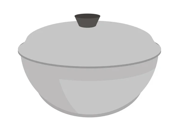 Stainless pot kitchen utensil — Vector de stock