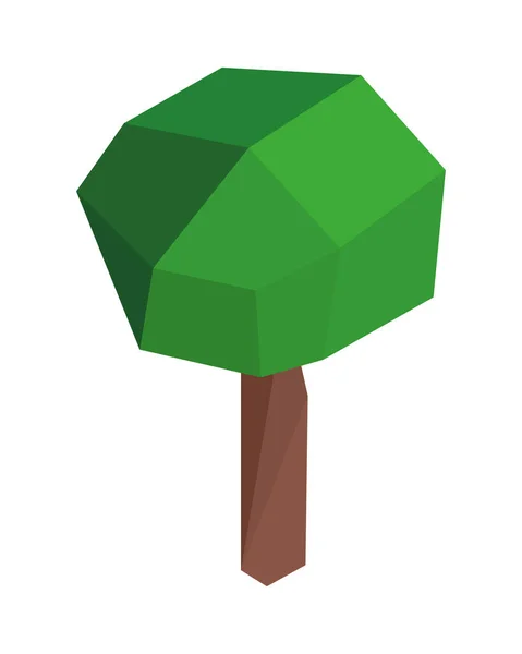 Nature tree low poly — Stock Vector