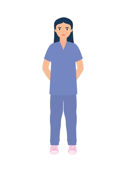 Médicos mulher de uniforme —  Vetores de Stock