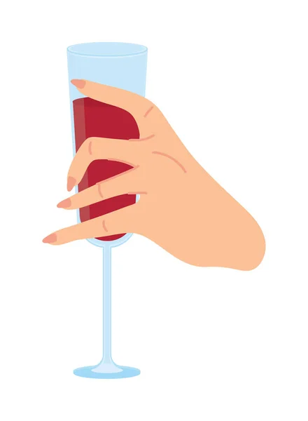 Žena ruku se šampaňským — Stockový vektor
