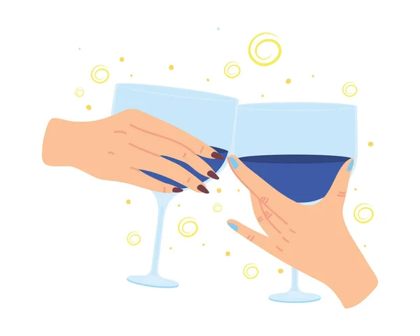 Na zdraví oslavující s alkoholem — Stockový vektor