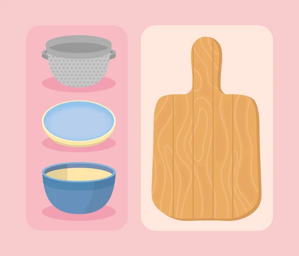 Iconos utensilios de cocina — Vector de stock
