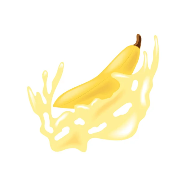Бананові свіжі бризки — стоковий вектор