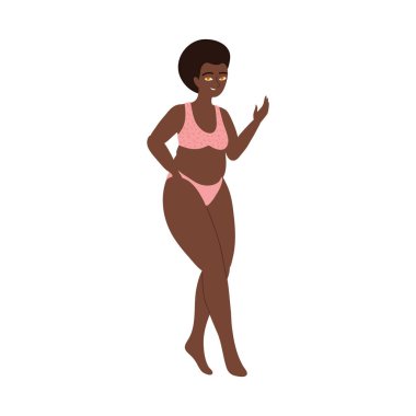 Şişman afro kadın