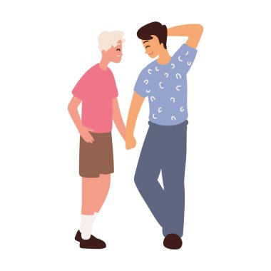 El ele tutuşan eşcinsel çift