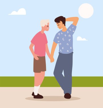 Sokakta yürüyen eşcinsel çift