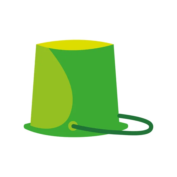 Green plastic bucket — Stock Vector