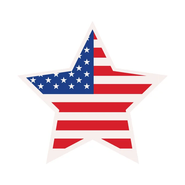 Amerikai zászló csillagban — Stock Vector