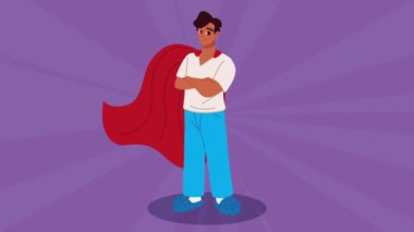 Erkek kahraman profesyonel hemşire.