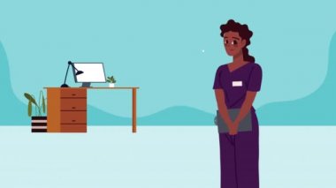 afro woman professional nurse