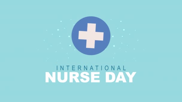 International nurse day lettering — Stockvideo