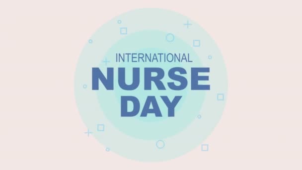 International nurse day lettering — Stockvideo