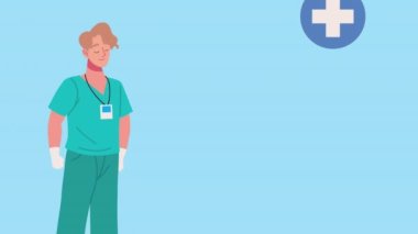 sarışın adam profesyonel hemşire.