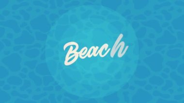 beach lettering summer season animation