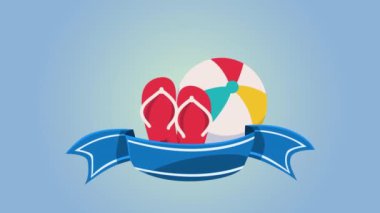 Yaz sezonu aksesuarları animasyonu