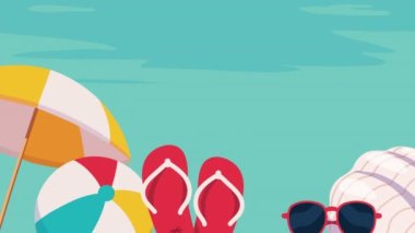 Yaz sezonu aksesuarları animasyonu