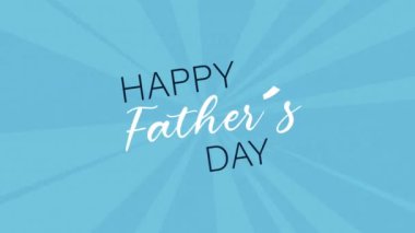 happy fathers day lettering animation