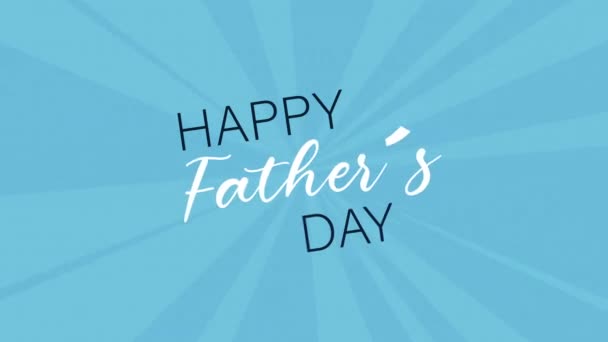 Happy fathers day lettering animation — Vídeo de stock