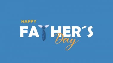 happy fathers day lettering animation