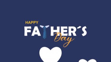 happy fathers day lettering animation