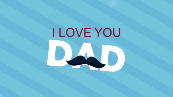 Amor papá lettering animación — Vídeo de stock