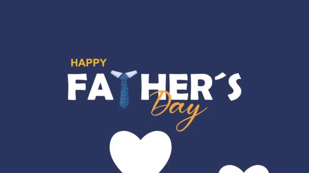 Happy fathers day lettering animation — Αρχείο Βίντεο