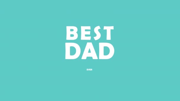 Best dad ever lettering animation — Αρχείο Βίντεο