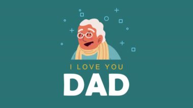 i love you dad lettering animation