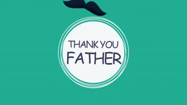 Thank you father lettering animation — Stock video