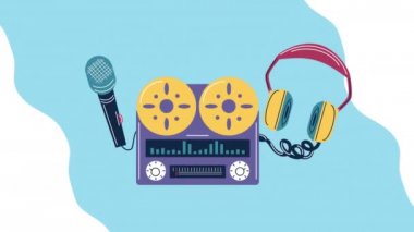 old music devices animation