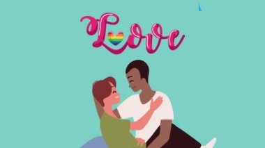 Aşk lgtbi harfli animasyon