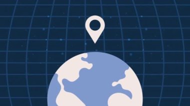 virtual reality technology with earth planet