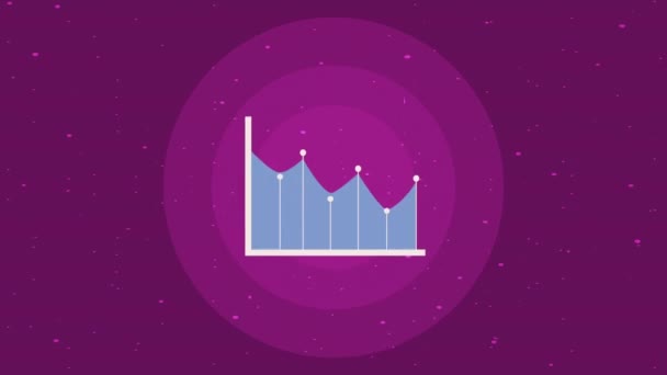 Bar infografici relazione animazione — Video Stock