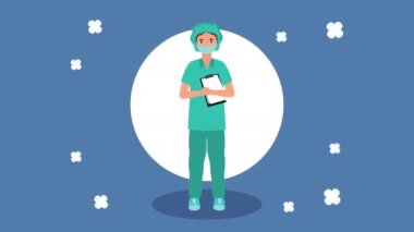 medical surgeon doctor character animation