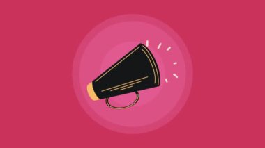 Sinema yönetmeni megafon animasyonu