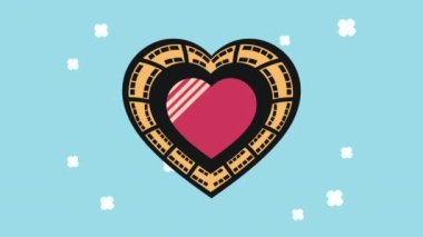 Sinema kaydı kalp animasyonu