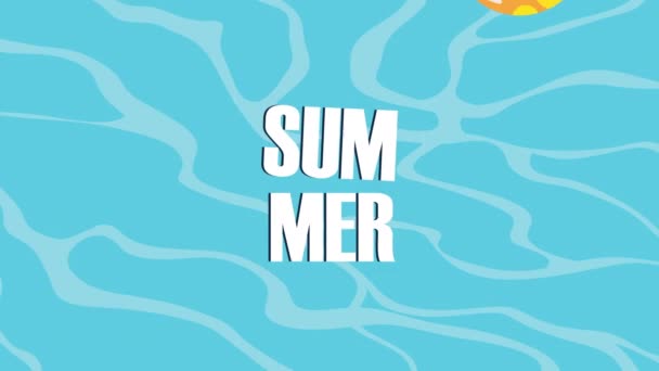 Hello summer lettering animated — Wideo stockowe