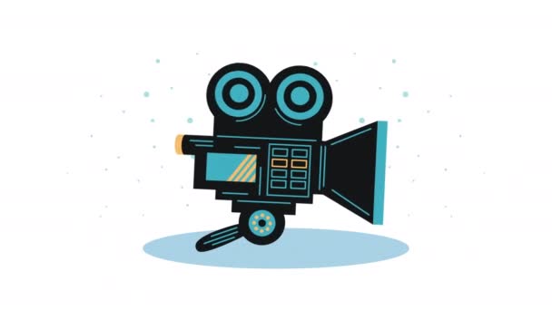 Cinema video camera animation — Video Stock