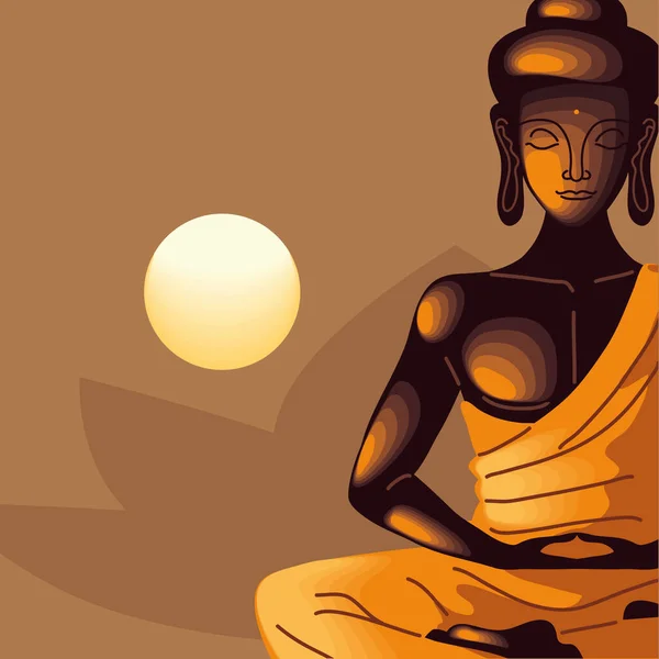 Buda heykeli — Stok Vektör