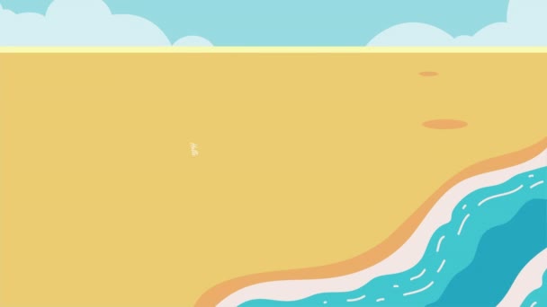 Hello summer lettering animated — Vídeos de Stock