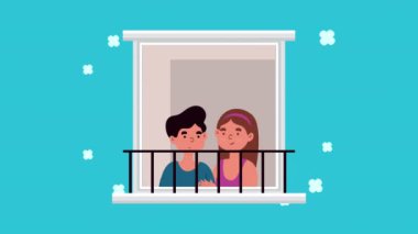 couple in windows quarantine characters