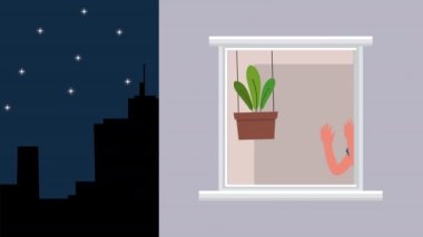 Pencerelerdeki adam karantina karakteri